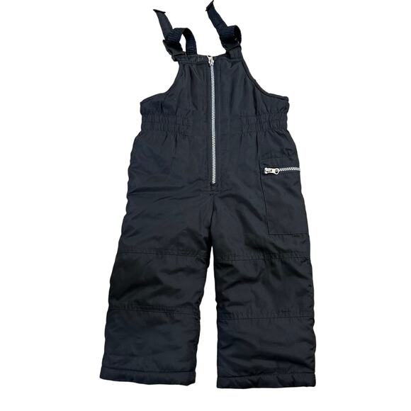 Carters Toddler Snow Bibs Size 24 Months Black Insulated Lined Winter Snowsuit - Picture 1 of 4